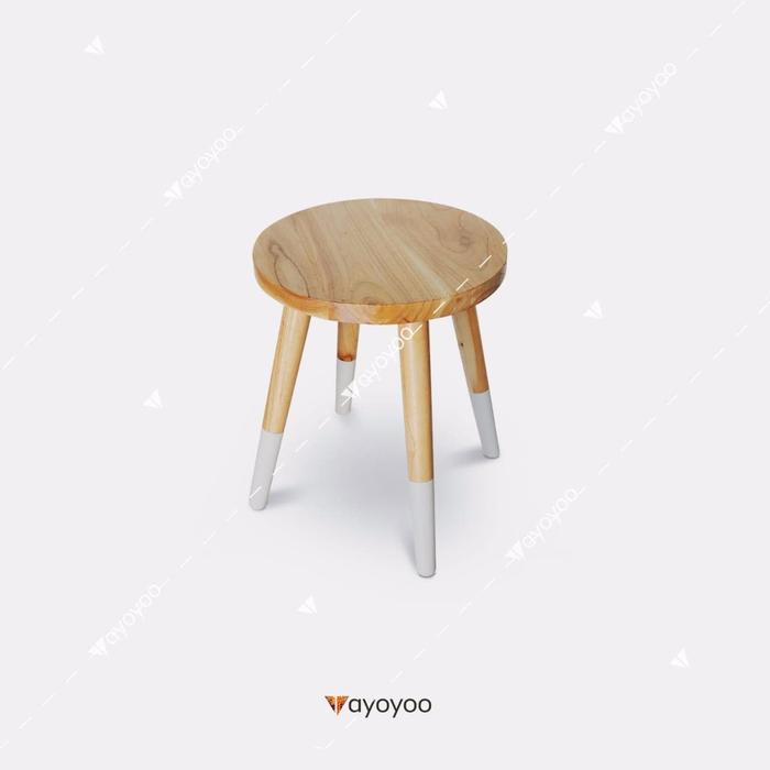 Gambar Ayoyoo White Nara Slash Stool dari The Ayoyoo undefined Tokopedia