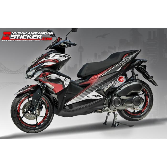 Gambar Decal Motor Sticker Motor Yamaha Aerox 155 Merah Grafis Putih - Graftac, Superglossy dari Nusakambangan Sticker01 undefined Tokopedia