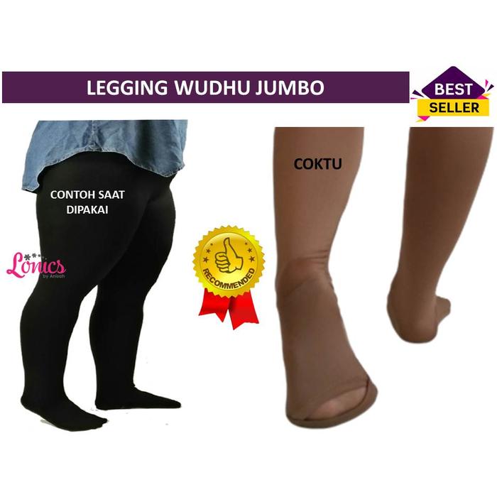 Gambar Celana legging lejing wudhu wanita muslimah jumbo xxl kaos spandex ori - Cokelat, XXXL dari lonics gamis undefined Tokopedia