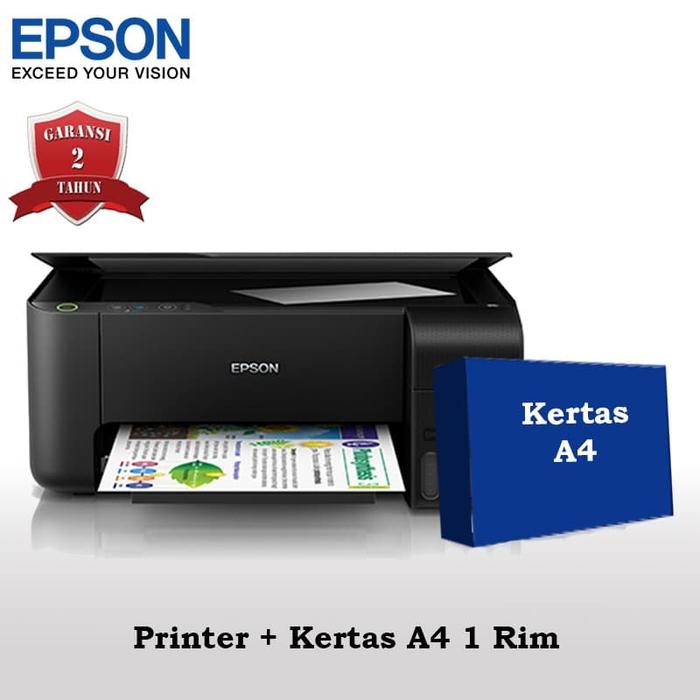 Gambar Epson L3110 Printer Multifungsi Print Scan Copy + Kertas A4 1 Rim dari Kenkez-com undefined Tokopedia