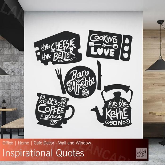 Gambar LANCARI Wall Sticker Dapur Masak Kitchen Coffee Cutting Stiker Dinding Kaca - Putih dari LANCARI Kota Administrasi Jakarta Pusat Tokopedia