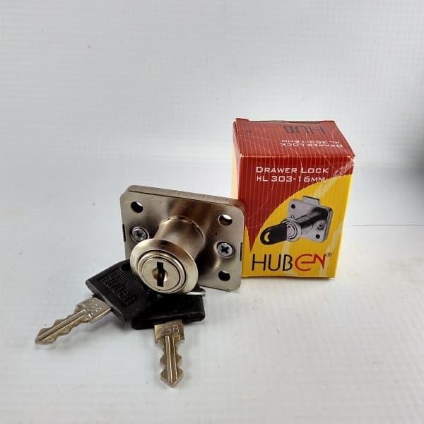 Gambar Kunci laci lemari loker furniture Huben HL 303 16mm HL303 kecil dari TB-ACC undefined Tokopedia