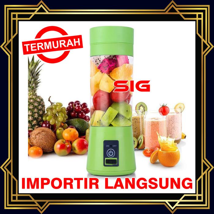 Portable And Rechargeable Juicer Blender Mini Blender Portable - Biru