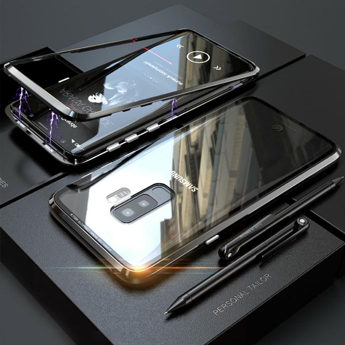 Gambar Samsung Galaxy A6 Plus A6Plus A6+ Magnetic Case Metal Glass Back Cover - Biru, Samsung A6 Plus dari 17 Agustus Case undefined Tokopedia