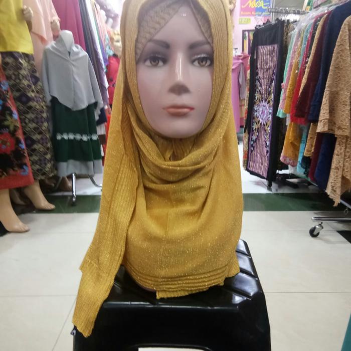 Jual Jilbab Pashmina Glitter - Hijau 