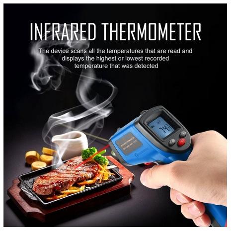 Gambar Infrared Thermometer Kitchen Dapur Gun Point Thermometer LCD dari Jakarta Hobby undefined Tokopedia