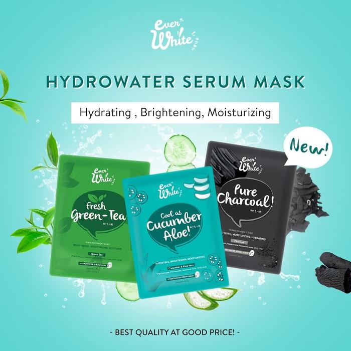 Gambar EVERWHITE HYDROWATER SERUM MASK - GREENTEA dari Everwhite.id undefined Tokopedia