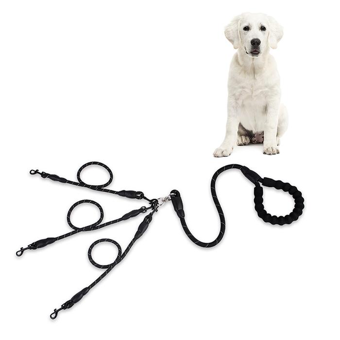 Jual Tali Tuntun Anjing Cabang Tiga Way Dog Leash no Collar