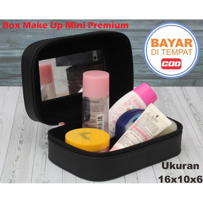 Gambar Box Make Up Kotak Make Up Beauty Case Tempat Make Up Mini Full Color - Hitam dari DOUBLEFIVE GROUP undefined Tokopedia