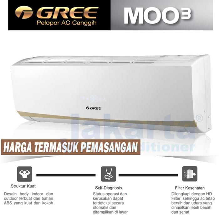 Jual Ac Gree 1 2 Pk 05 Moo 3 Termasuk Pemasangan Kota Tangerang Toko Ac Daikin 