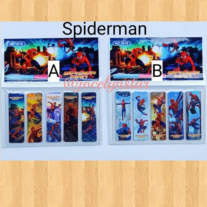 Gambar (isi 2 pack)Sticky notes plastik/ posit /memo/ notes/ pembatas buku - Spiderman dari Jocelynstar undefined Tokopedia