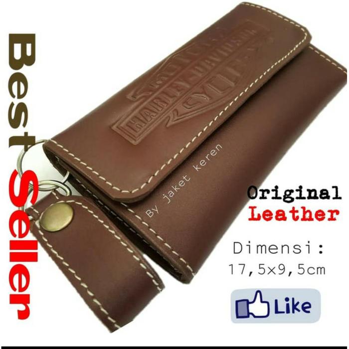 Gambar Dompet Bikers Pria Panjang Kulit Asli Murah, Dompet Kulit+Tali Cowok - Hitam dari RM KULIT undefined Tokopedia