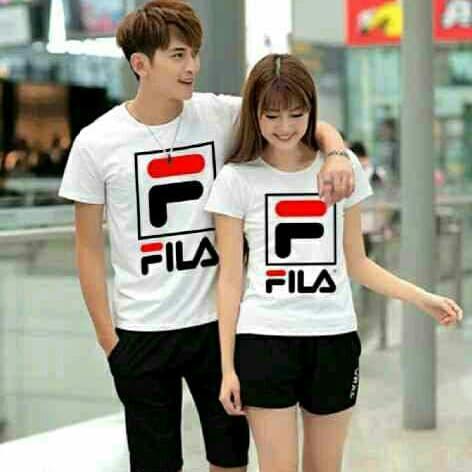 Jual kaos tshirt couple fila allsize 