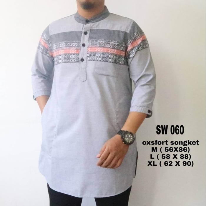 Jual Baju Kurta Songket 3 Per 4 Motif Murah Putih L Kota Bandung Yayayaok Tokopedia