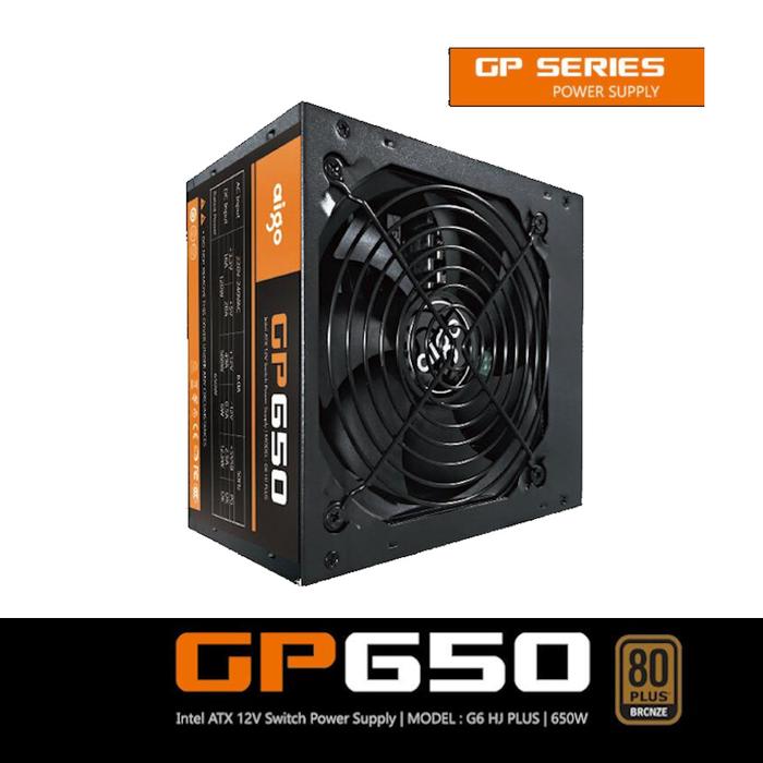 Gambar aigo GP Series GP650 - 650W 80+ Bronze Flat Cable PSU GP-650 dari wiracom undefined Tokopedia