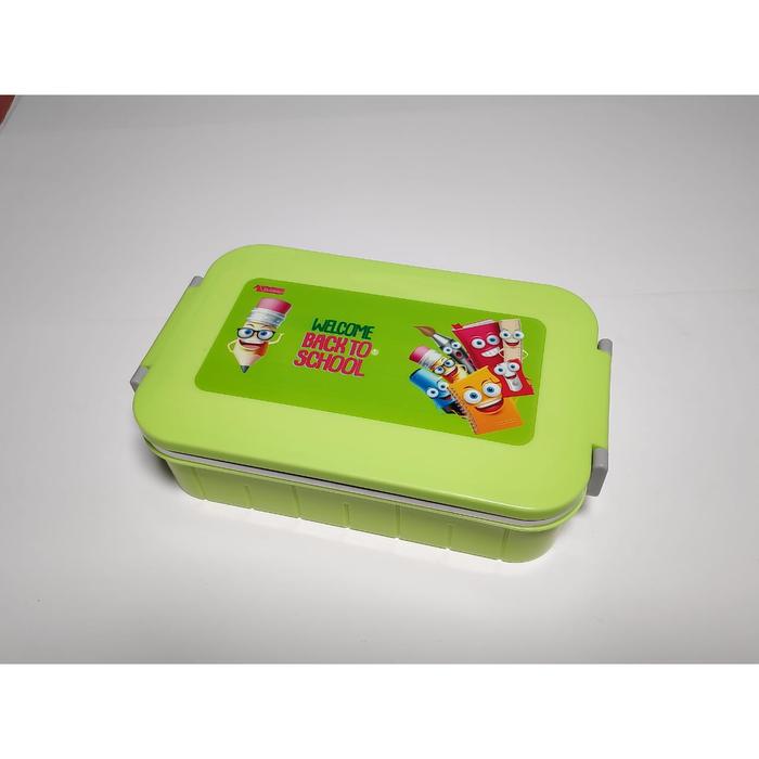 Gambar tempat makan stainless lunch box tempat makan anak tempat makanan lunch box set lunch box stainless Hijau Steel Sendok Ungu Wadah stianless steel dengan kompartemen Kitchenware - Hijau dari Jason Variasi Shop undefined Tokopedia