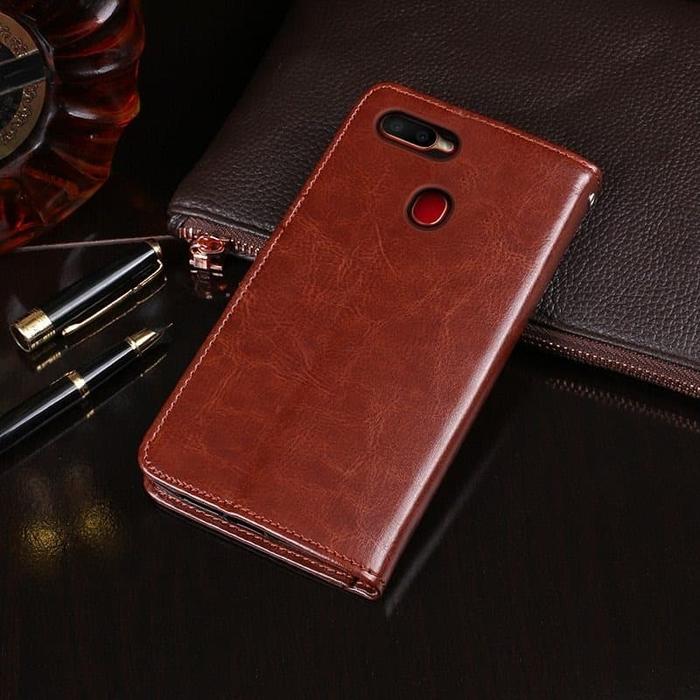 Gambar Oppo A5s Flip Wallet Dompet Leather Kulit Cover Case Casing Card Kartu - Cokelat, Oppo A5s dari 17 Agustus Case undefined Tokopedia