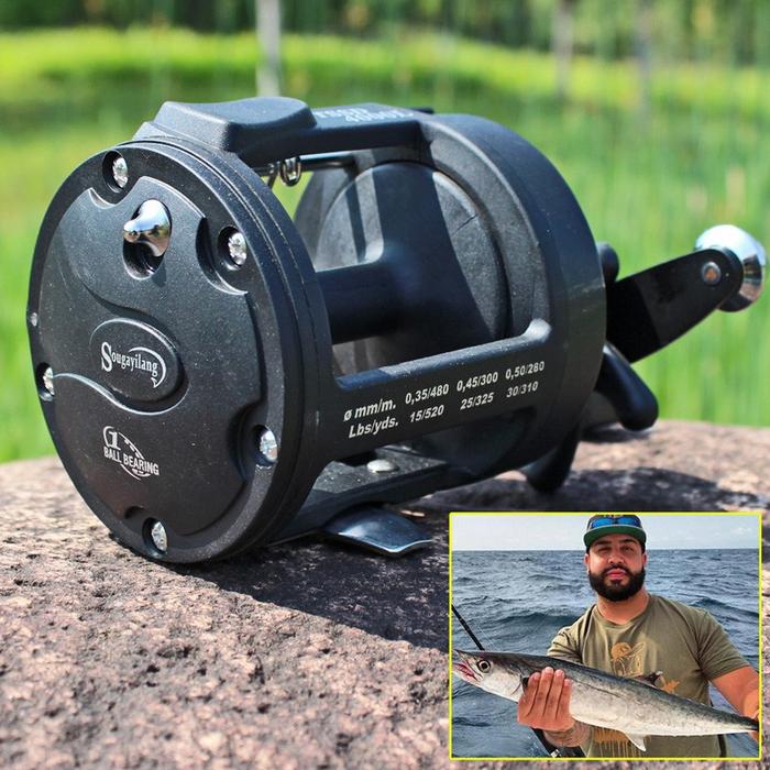 Gambar Gulungan Pancing Trolling Fishing Reel Casting Drum Tangan - Seri Empat dari Raja Oline Shop undefined Tokopedia