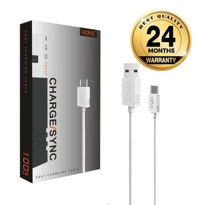 Gambar Vidvie USB Cable CB404 Type-C / Kabel Data / Fast Charging - Putih dari Pelita Komputer undefined Tokopedia