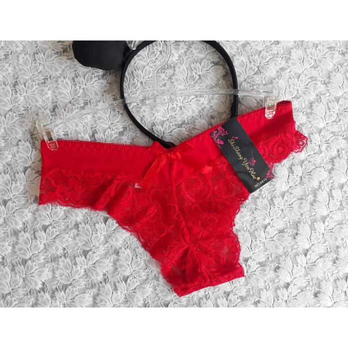 Gambar GS.6815.SA2 - G-STRING SEXY THONG LACE - Merah dari Ella'secret undefined Tokopedia