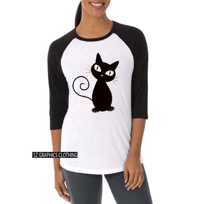 Gambar t shirt kaos raglan 3/4 wanita/pria(cat see u)sz graphics fashion dari sz graphics undefined Tokopedia