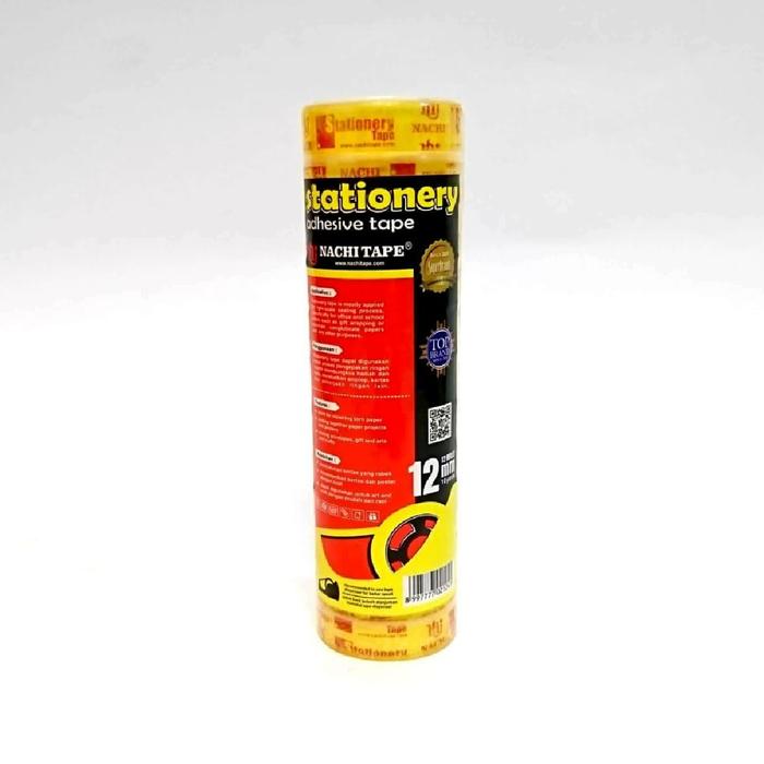 Gambar (Slop) Nachi Selotip Stationery Nachi Yellow 12 mm x 10 yard (12 Pcs) dari NACHI TAPE undefined Tokopedia