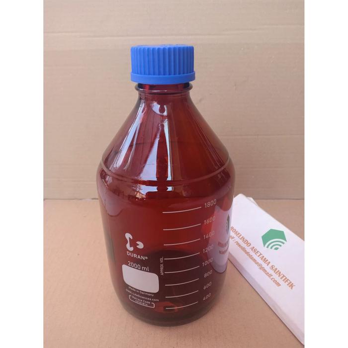 Jual DURAN Laboratory Bottle 2000 ml amber Lab Botol laboratorium 2 L ...