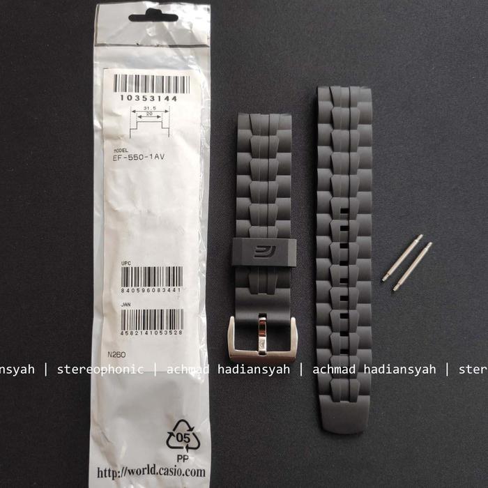 Gambar NEW Original Band EF-550-1A Lug 20mm Strap Rubber Edifice EF550 CASIO dari stereophonic undefined Tokopedia