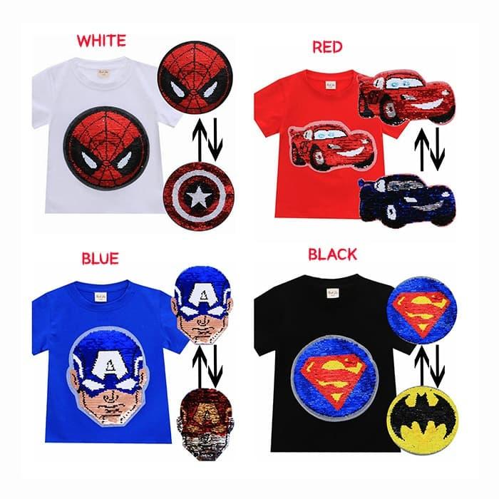 Gambar Baju Import Anak Laki Murah Karakter Sequin Two Side (ZH-KFC021) dari Kizzu Store undefined Tokopedia