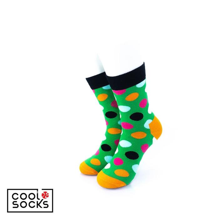 Gambar CoolDeSocks Original | Kaos Kaki Motif - Big Dot Green Black (Q) dari CoolDeSocks undefined Tokopedia