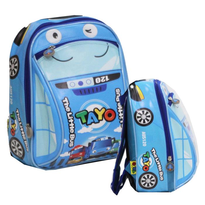 Gambar Tas Anak Ransel PAUD MOBILGENDUT Bahan Kain Sponge Anti Air ( kode 1 ) - Biru dari OnLanShop undefined Tokopedia