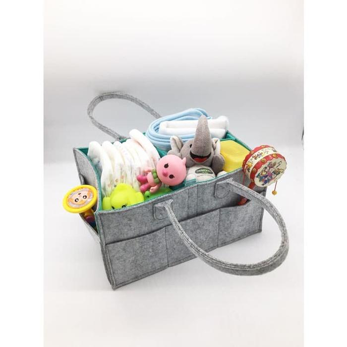 Gambar Portable nursery organizer tote bag felt diaper caddy storage Tas Susu dari Warehousegadget28 undefined Tokopedia