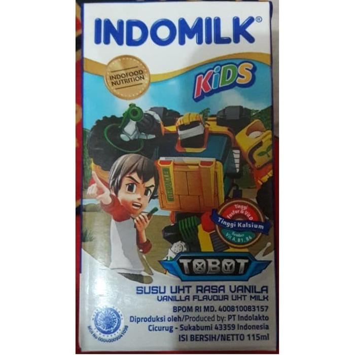 Gambar Susu Indomilk Tobot Kids 115 ml 1 karton isi 40 pcs Rasa Vanila dari vico's cookies undefined Tokopedia