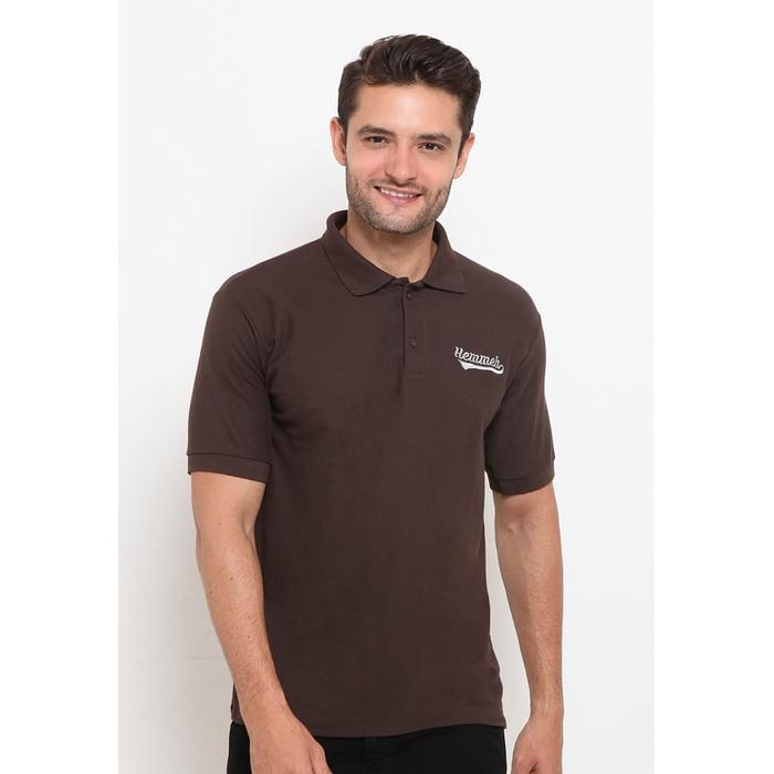 Promo Hemmeh Polo Shirt Coklat Polos Cokelat, S Kota Bandung