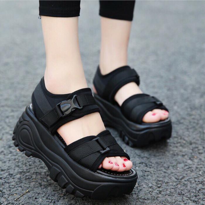 platform athletic sandals