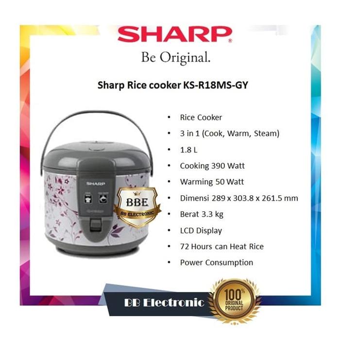 Jual Sharp Rice Cooker Ks R18ms Gy Jakarta Barat Bb Electronic Tokopedia
