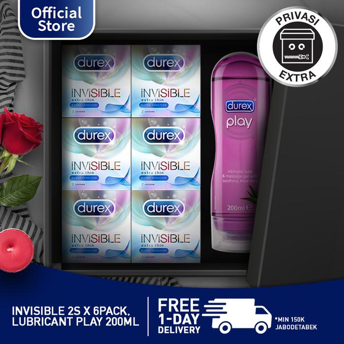 Gambar #SayangBeneran Starter Kit (Durex Invisible 12Pcs, Lubricant Play) dari Durex Store undefined Tokopedia