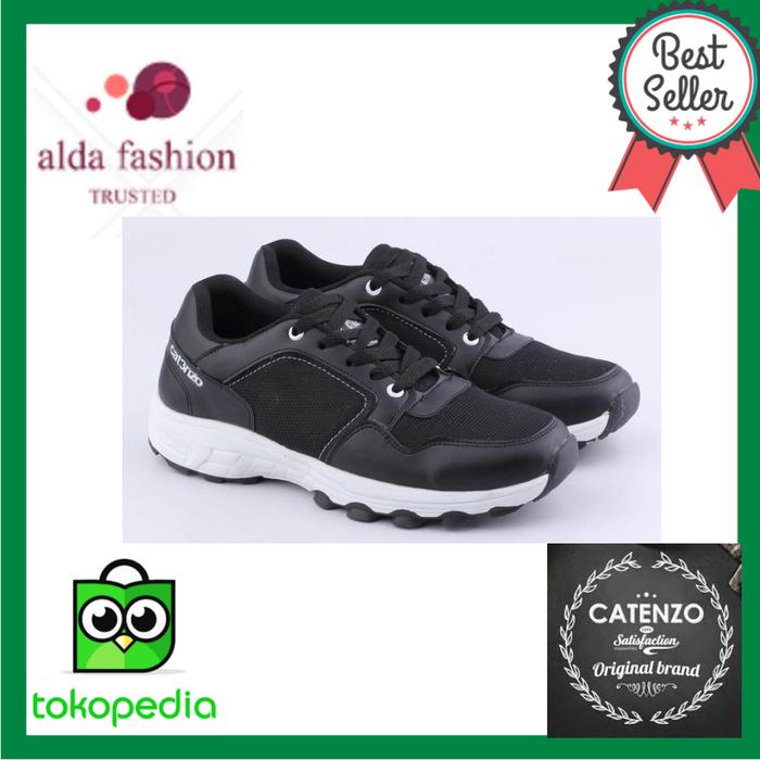 Gambar sepatu sport pria bahan sintetis hitam catenzo original - 43 dari aldafashion undefined Tokopedia