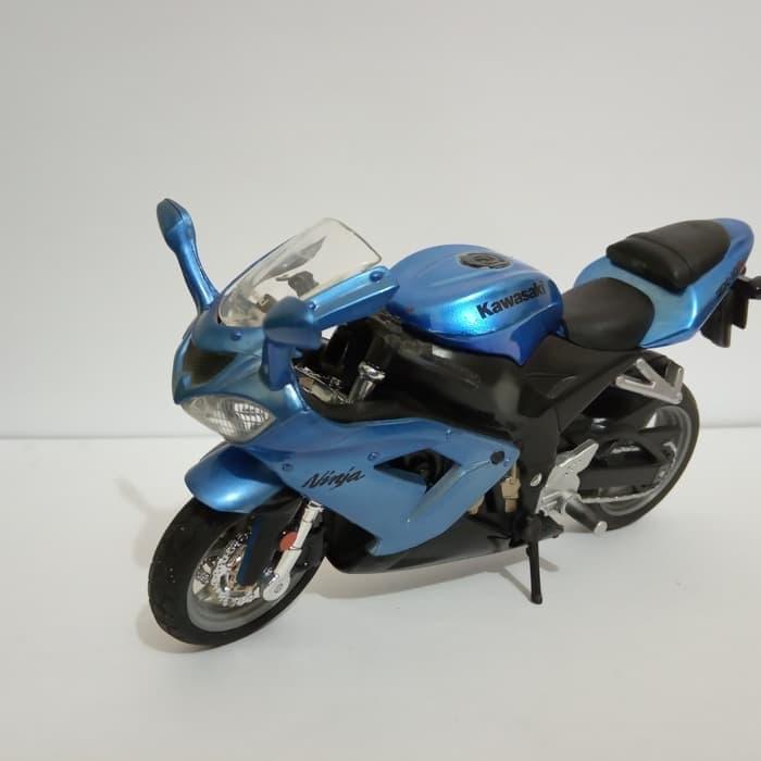 Gambar Kawasaki Ninja ZX-10R diecast motor sport burago skala 18 harga murah dari warung Luqman undefined Tokopedia