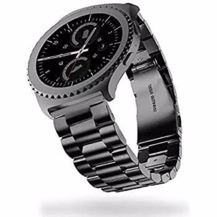 Tali Jam Samsung Galaxy Gear S3 Frontier Strap Stainless Smartwatch Metal  Black Silver