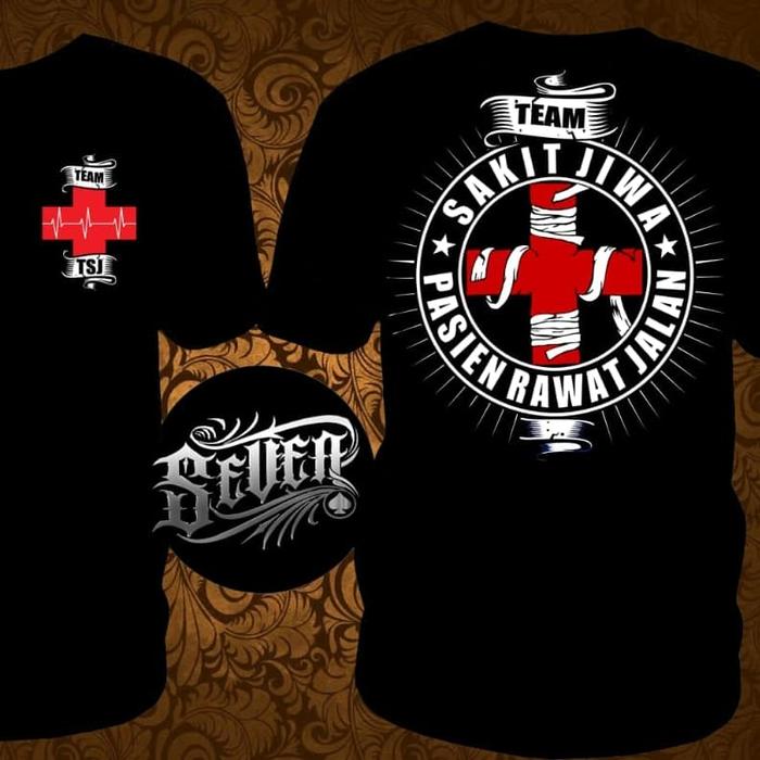 Gambar Kaos Tshirt TSJ 01 cowok cewek sablon plastisol - Hitam, S dari Arjuna OS undefined Tokopedia
