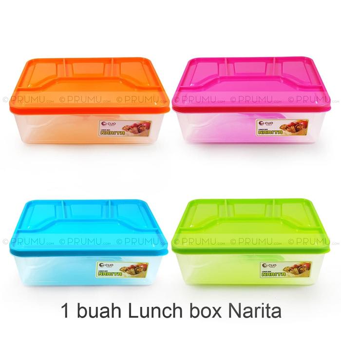 Gambar Lunch Box Sekat 4 - Kotak Makan - Kotak Bekal - Suvenir Ultah - Narita dari Prumu undefined Tokopedia