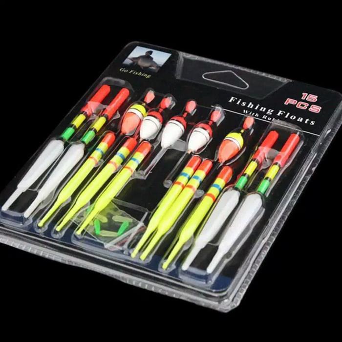 Gambar Berbagai Jenis Pelampung Pancing 1Set 15Pcs dari Ristek undefined Tokopedia