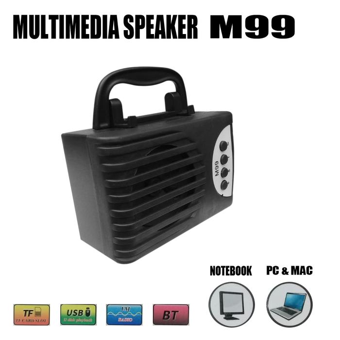 Gambar Speaker Bluetooth M99 Bluetooth Stereo Salon Aktif Super Bass Murah Biru Hitam Wireless  Speakers  Merah  Subwoofer - Hitam dari Komplit store accessories undefined Tokopedia