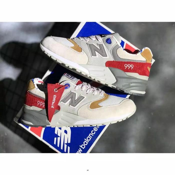 Jual original new balance 999 nb999 grey red men women sport running shoes  - Jakarta Barat - Authentic Sport 91 | Tokopedia