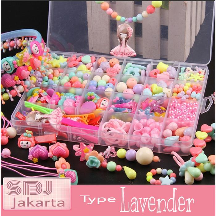 Gambar Mainan edukatif anak meronce merangkai manik beads Terbaru Promo!!! - Lavender dari Sbj-Jakarta undefined Tokopedia