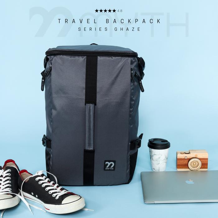 Gambar MYTH Ghaze Travel Bag/ Ransel Laptop/ Backpack/ Tas Besar/ Tas Baju - Abu-abu dari MYTH OFFICIAL STORE undefined Tokopedia