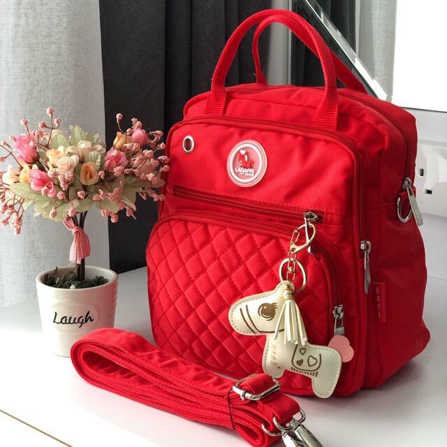 Gambar Original LAGAFFE Mini Diaper Bag 3 in 1 [GG8085] - Apple Red dari Unique Shop.id undefined Tokopedia