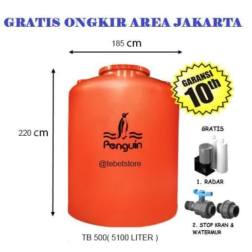 Jual Tangki Air Water Tank Toren Merk Penguin 5000 Liter 5100 Liter Jakarta Selatan Tebet Store Tokopedia