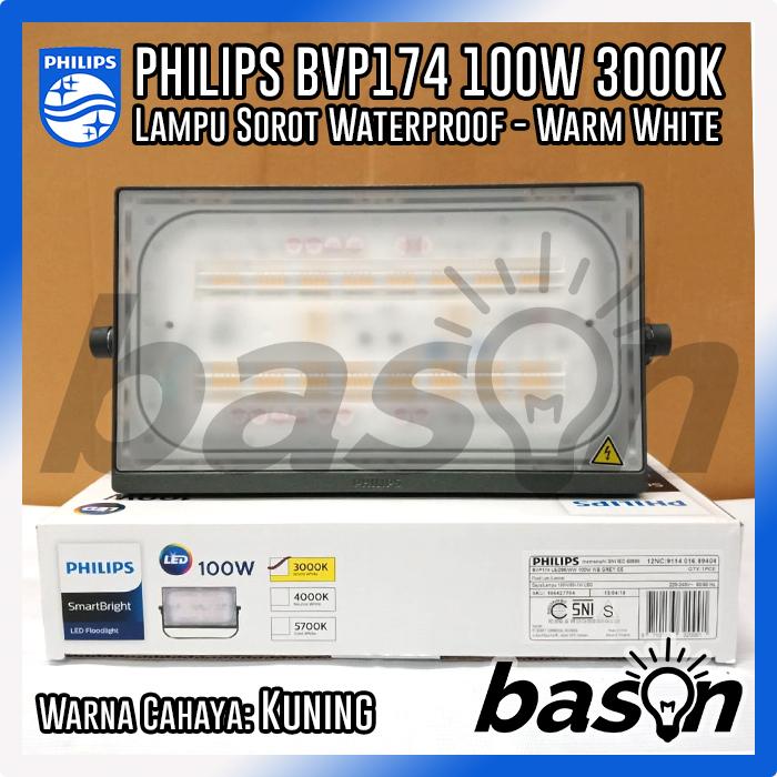 Gambar PHILIPS BVP174 100W LED Flood Light 9500lm Wide Beam - Kuning dari Bason undefined Tokopedia